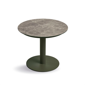 Cebu rundt sidebord - Taupe - Olive alu sokkel - Mål: Ø50 cm.